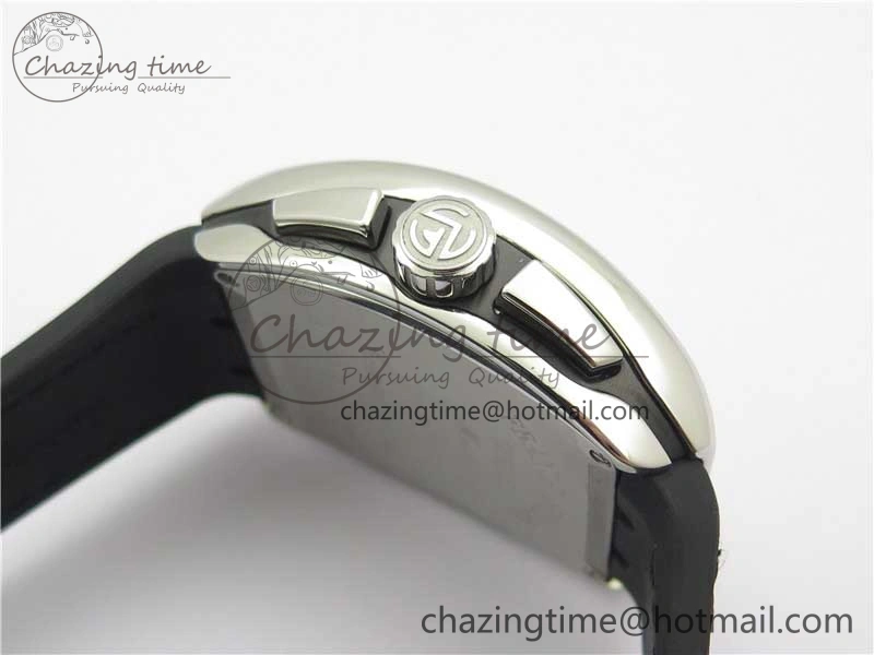 TimelessDesign Vanguard V45 Chrono SS ABF Best Edition Black Dial Black Markers on Leather Strap A 6537