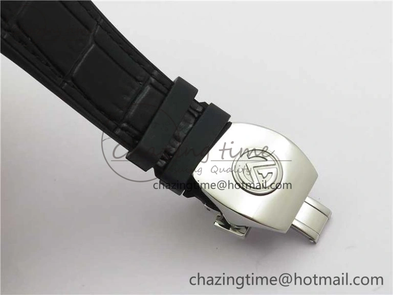 TimelessDesign Vanguard V45 Chrono SS ABF Best Edition Black Dial Black Markers on Leather Strap A 6537