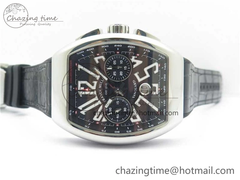 Snug Vanguard V45 Chrono SS ABF Best Edition Black Dial on Leather Strap A 6540