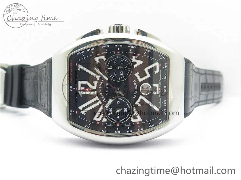 Snug Vanguard V45 Chrono SS ABF Best Edition Black Dial on Leather Strap A 6540