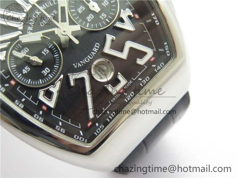 Snug Vanguard V45 Chrono SS ABF Best Edition Black Dial on Leather Strap A 6540