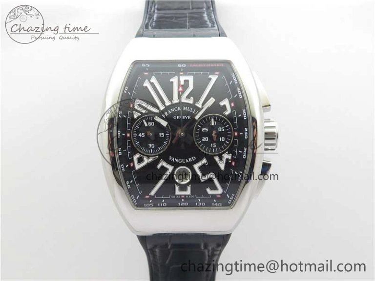 Snug Vanguard V45 Chrono SS ABF Best Edition Black Dial on Leather Strap A 6540