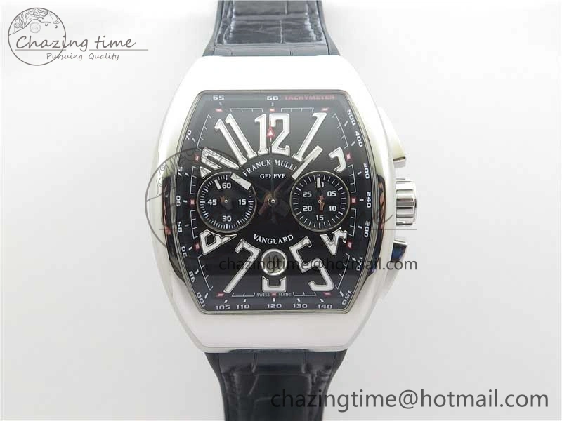Snug Vanguard V45 Chrono SS ABF Best Edition Black Dial on Leather Strap A 6540