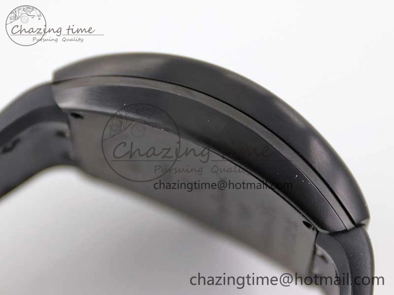 Vanguard V45 DLC ABF 1:1 Best Edition Black Textured Dial on Black Rubber Strap MIYOTA NewStyle 6527