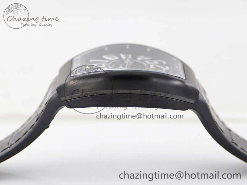 Vanguard V45 DLC ABF 1:1 Best Edition Black Textured Dial on Black Rubber Strap MIYOTA NewStyle 6527