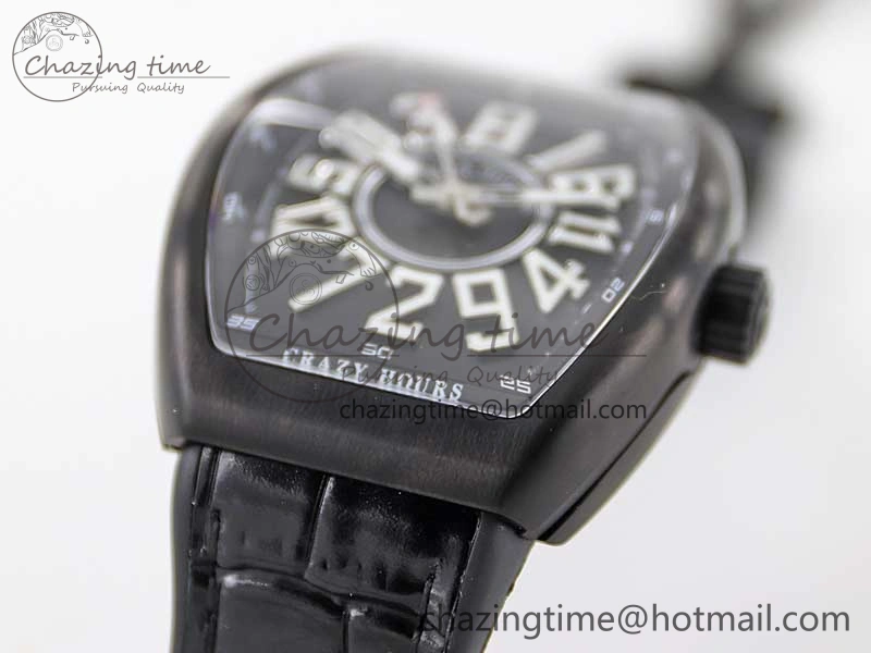 Vanguard V45 DLC ABF 1:1 Best Edition Black Textured Dial on Black Rubber Strap MIYOTA NewStyle 6527