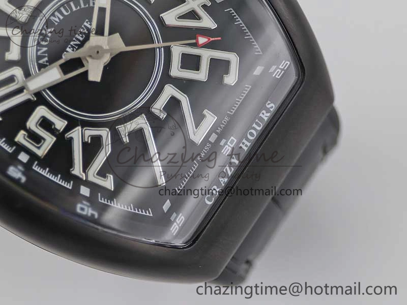 Vanguard V45 DLC ABF 1:1 Best Edition Black Textured Dial on Black Rubber Strap MIYOTA NewStyle 6527