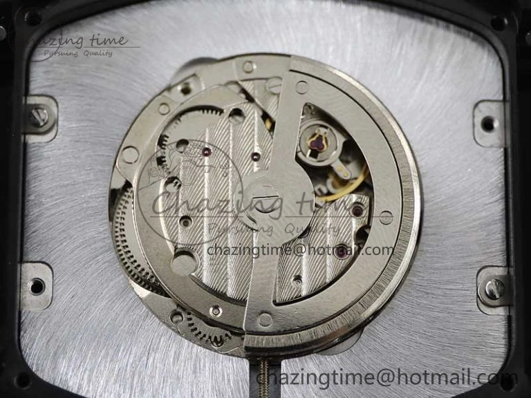 Vanguard V45 DLC ABF 1:1 Best Edition Black Textured Dial on Black Rubber Strap MIYOTA NewStyle 6527