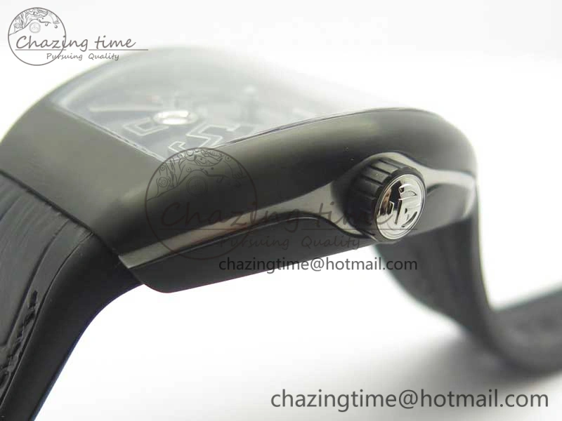 Vanguard V45 PVD Titanium TF 1:1 Best Edition Black Dial on Black Gummy Strap Black Stich A MultiPurpose 6580