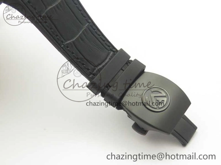 Vanguard V45 PVD Titanium TF 1:1 Best Edition Black Dial on Black Gummy Strap Black Stich A MultiPurpose 6580