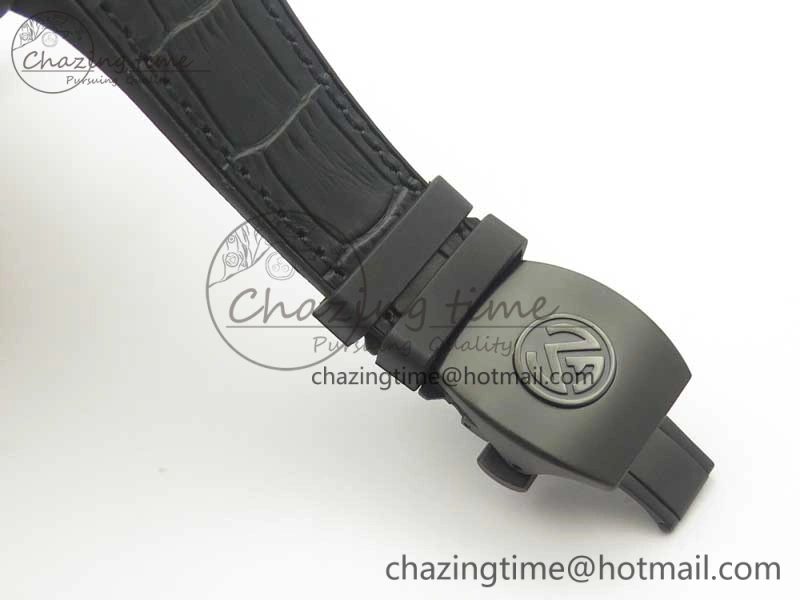 Vanguard V45 PVD Titanium TF 1:1 Best Edition Black Dial on Black Gummy Strap Black Stich A MultiPurpose 6580