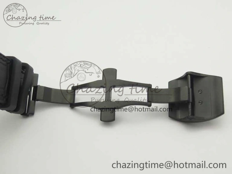Vanguard V45 PVD Titanium TF 1:1 Best Edition Black Dial on Black Gummy Strap Black Stich A MultiPurpose 6580