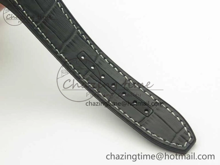 Vanguard V45 PVD Titanium TF 1:1 Best Edition Black Dial on Black Gummy Strap White Stich A ZipUp 6588