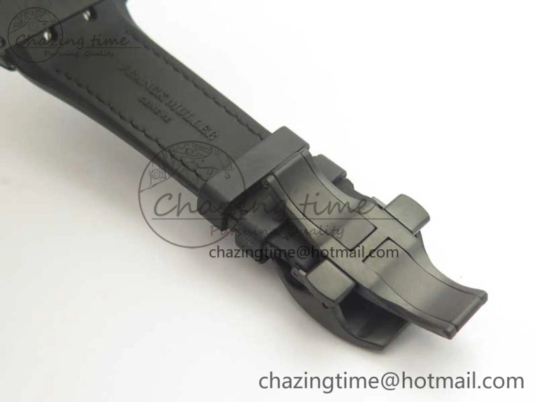 Vanguard V45 PVD Titanium TF 1:1 Best Edition Black Dial on Black Gummy Strap White Stich A ZipUp 6588