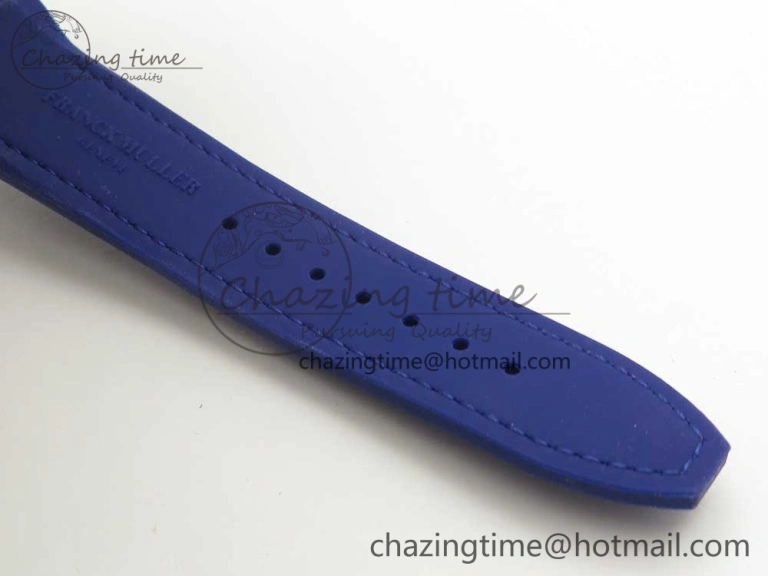 Vanguard V45 RG ABF Best Edition Blue Dial Numbers Markers on Blue Gummy Strap A Trendsetting 6572