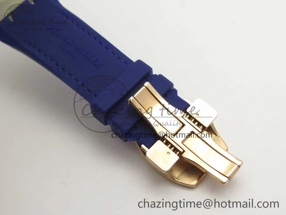 Vanguard V45 RG ABF Best Edition Blue Dial Numbers Markers on Blue Gummy Strap A Trendsetting 6572