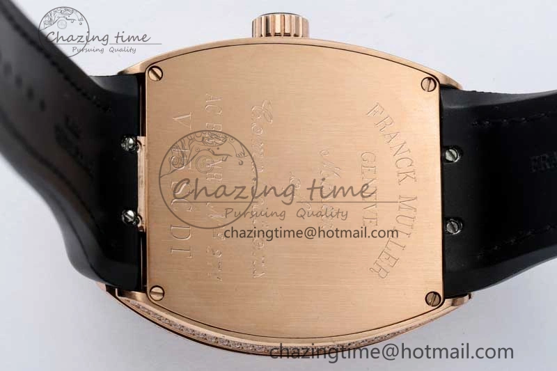 Vanguard V45 RG ABF Best Edition Full Diamonds Dial on Black Leather Strap A Contemporary 6526