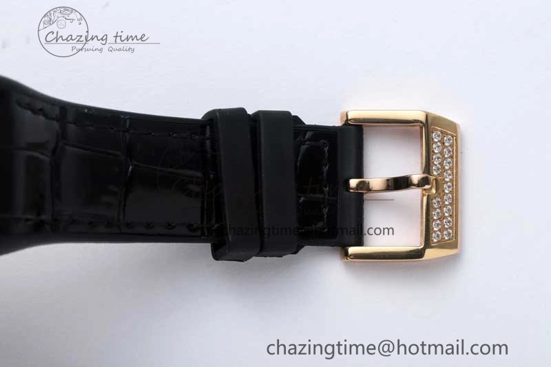 Vanguard V45 RG ABF Best Edition Full Diamonds Dial on Black Leather Strap A Contemporary 6526
