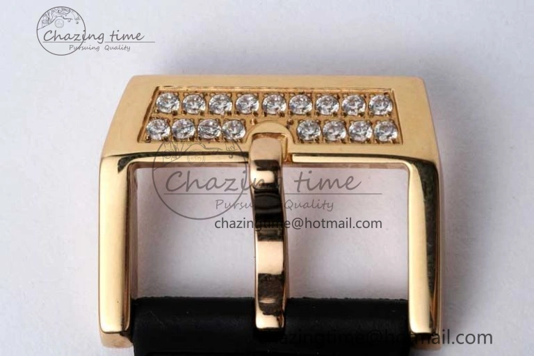 Vanguard V45 RG ABF Best Edition Full Diamonds Dial on Black Leather Strap A Contemporary 6526