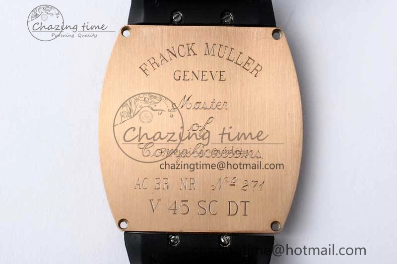 Vanguard V45 RG ABF Best Edition Full Diamonds Dial on Black Leather Strap A Contemporary 6526
