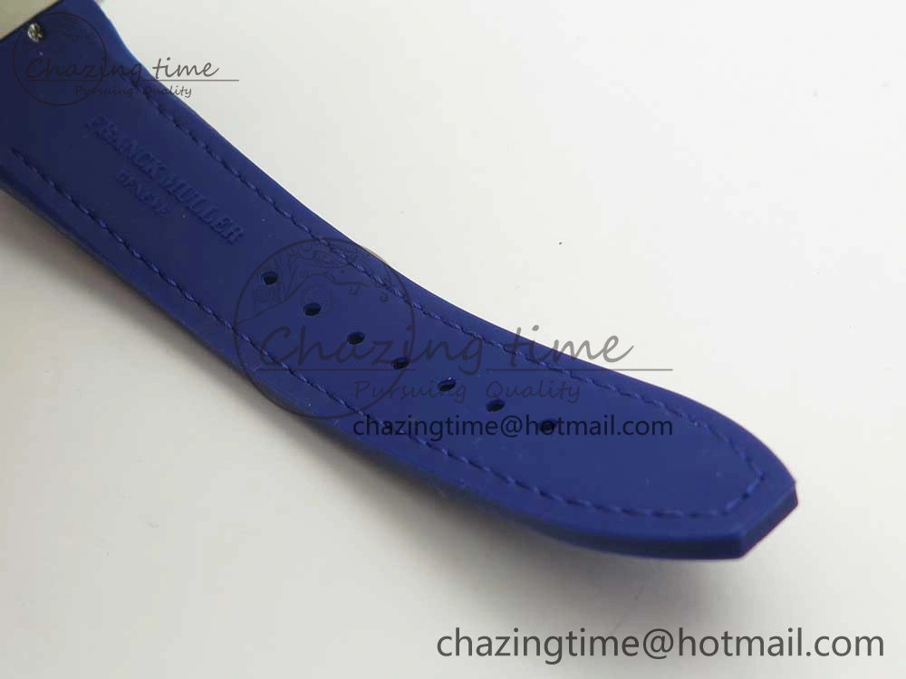 Affordable Vanguard V45 SS ABF Best Edition Blue Dial Diamonds Markers on Blue Gummy Strap A 6567