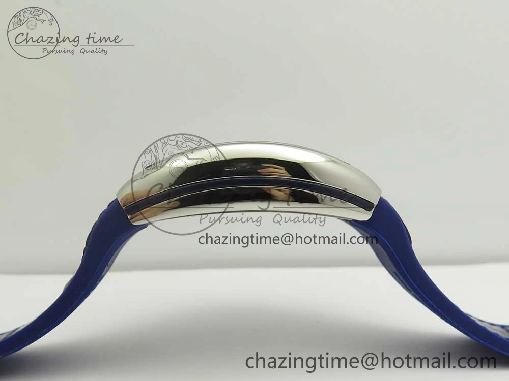 Affordable Vanguard V45 SS ABF Best Edition Blue Dial Diamonds Markers on Blue Gummy Strap A 6567