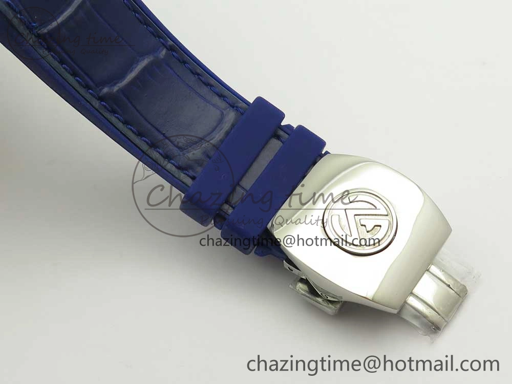 Affordable Vanguard V45 SS ABF Best Edition Blue Dial Diamonds Markers on Blue Gummy Strap A 6567