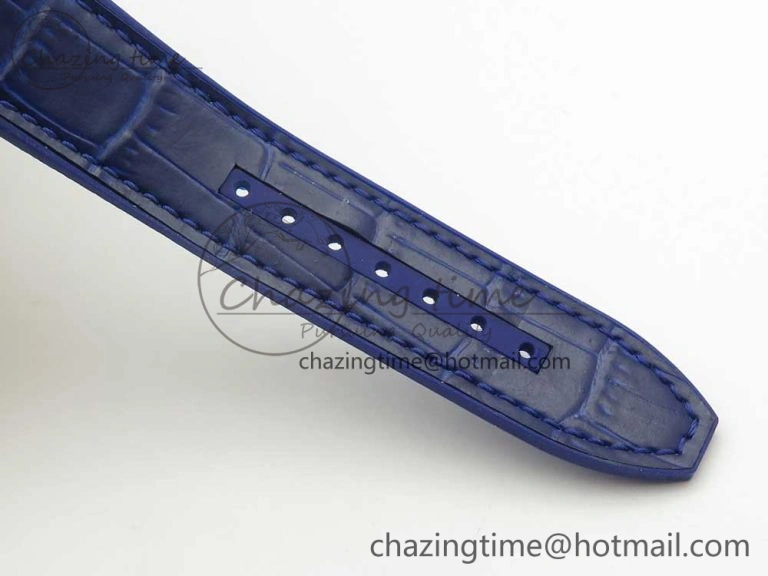 Affordable Vanguard V45 SS ABF Best Edition Blue Dial Diamonds Markers on Blue Gummy Strap A 6567
