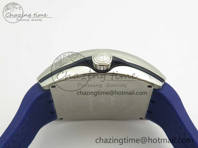 Affordable Vanguard V45 SS ABF Best Edition Blue Dial Diamonds Markers on Blue Gummy Strap A 6567