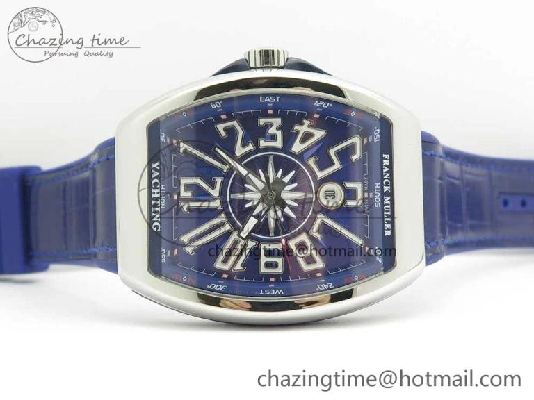 FreshLook Vanguard V45 SS ABF Best Edition Blue Dial Numbers Markers on Blue Gummy Strap A 6566