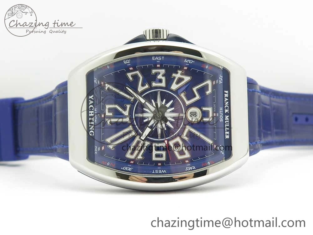 FreshLook Vanguard V45 SS ABF Best Edition Blue Dial Numbers Markers on Blue Gummy Strap A 6566