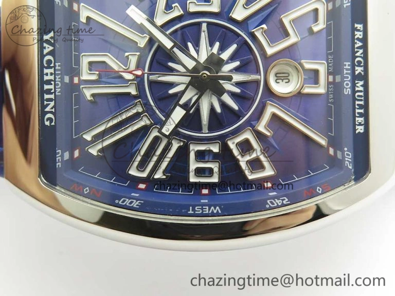 FreshLook Vanguard V45 SS ABF Best Edition Blue Dial Numbers Markers on Blue Gummy Strap A 6566