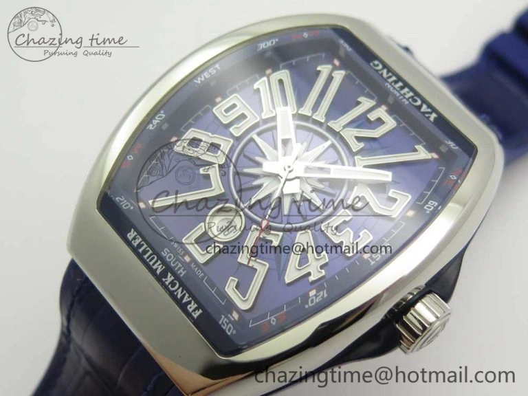 FreshLook Vanguard V45 SS ABF Best Edition Blue Dial Numbers Markers on Blue Gummy Strap A 6566