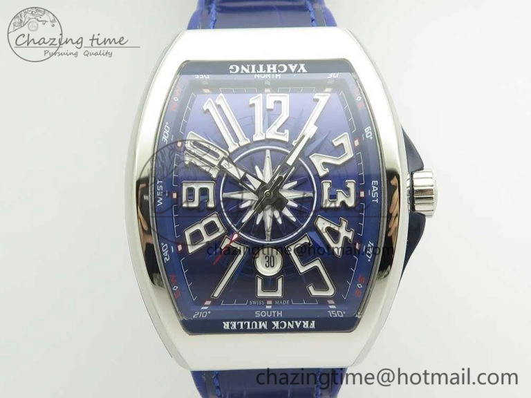 FreshLook Vanguard V45 SS ABF Best Edition Blue Dial Numbers Markers on Blue Gummy Strap A 6566