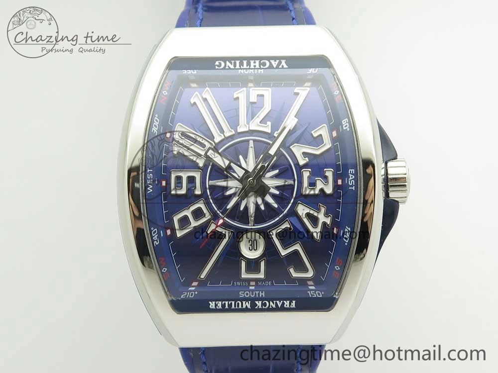 FreshLook Vanguard V45 SS ABF Best Edition Blue Dial Numbers Markers on Blue Gummy Strap A 6566