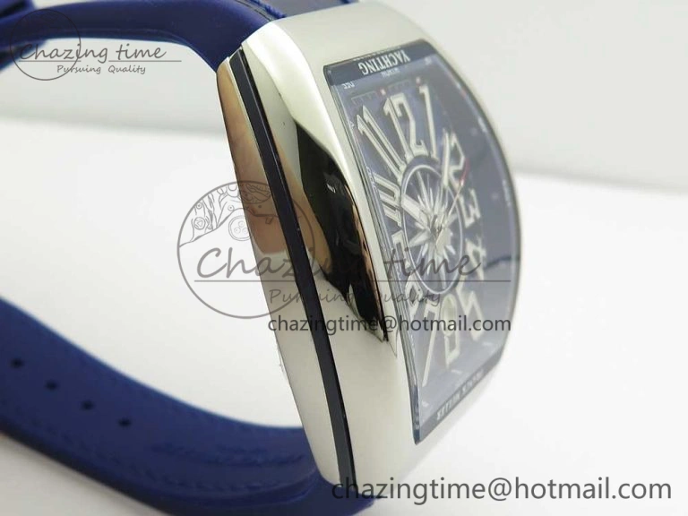 FreshLook Vanguard V45 SS ABF Best Edition Blue Dial Numbers Markers on Blue Gummy Strap A 6566