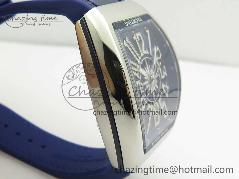 FreshLook Vanguard V45 SS ABF Best Edition Blue Dial Numbers Markers on Blue Gummy Strap A 6566