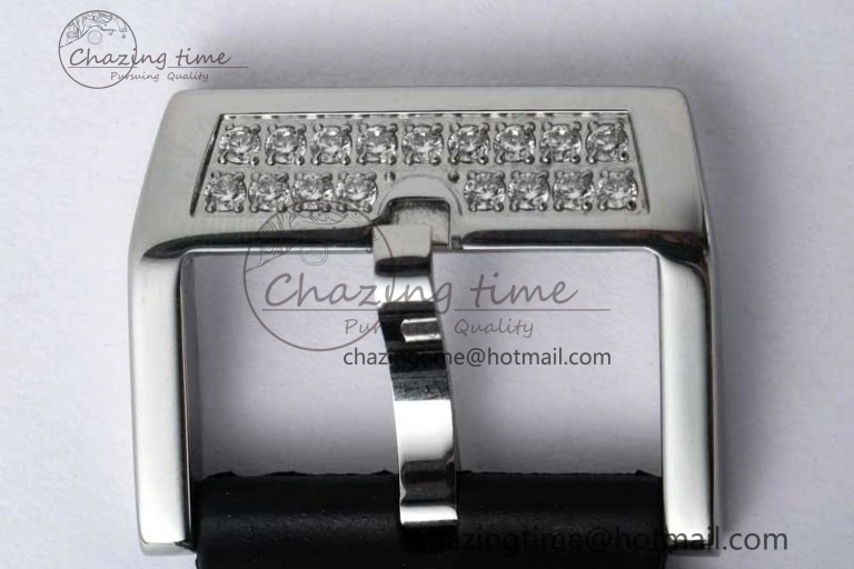 Vanguard V45 SS ABF Best Edition Full Diamonds Dial on Black Leather Strap A SunProtective 6521