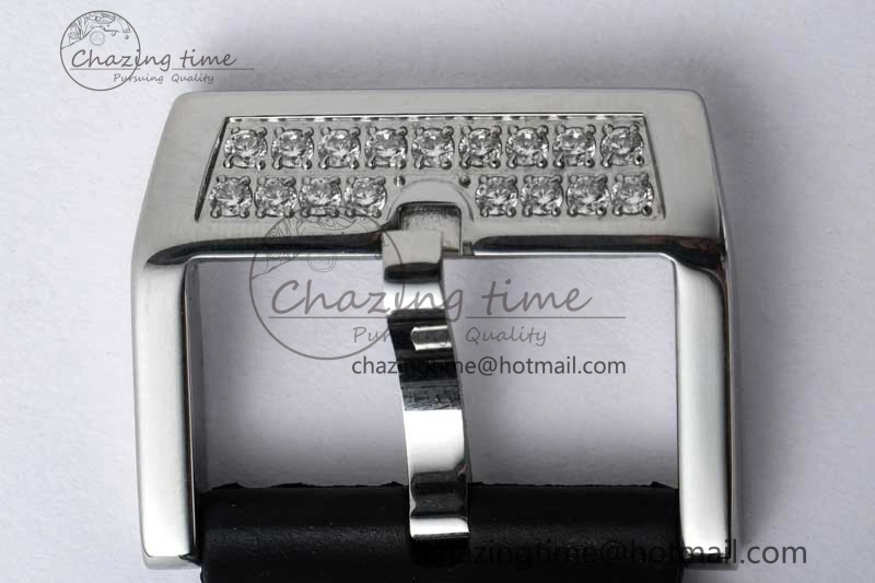 Vanguard V45 SS ABF Best Edition Full Diamonds Dial on Black Leather Strap A SunProtective 6521