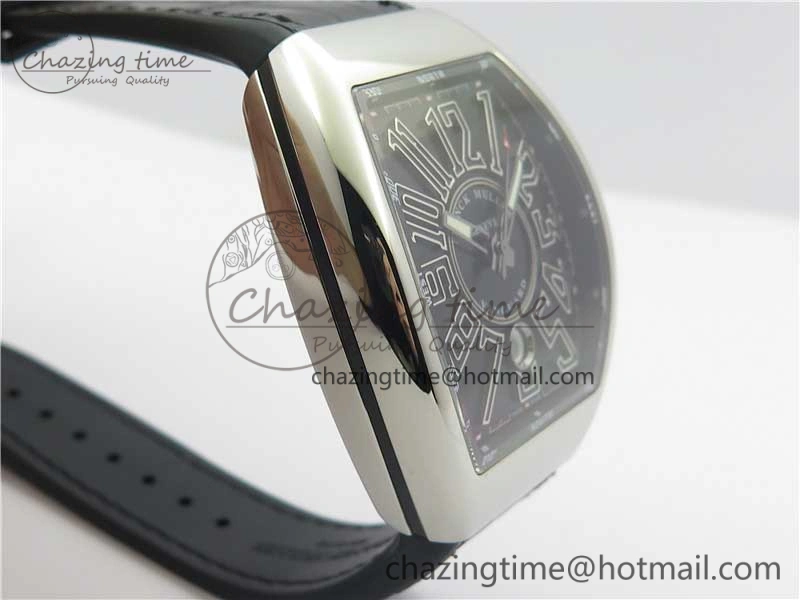 QuickDry Vanguard V45 SS ZF Best Edition Black Textured Dial on Black Rubber Strap MIYOTA 6563