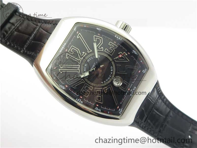 QuickDry Vanguard V45 SS ZF Best Edition Black Textured Dial on Black Rubber Strap MIYOTA 6563