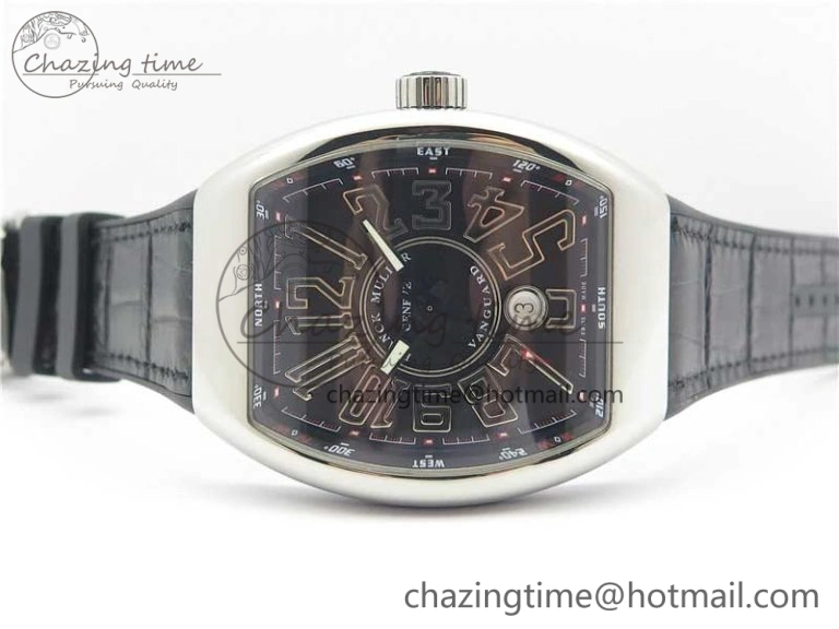 QuickDry Vanguard V45 SS ZF Best Edition Black Textured Dial on Black Rubber Strap MIYOTA 6563
