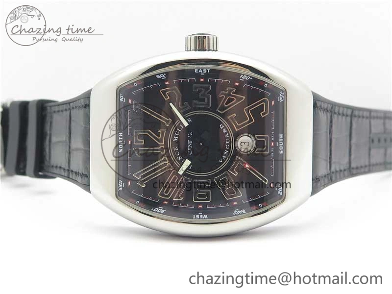 QuickDry Vanguard V45 SS ZF Best Edition Black Textured Dial on Black Rubber Strap MIYOTA 6563