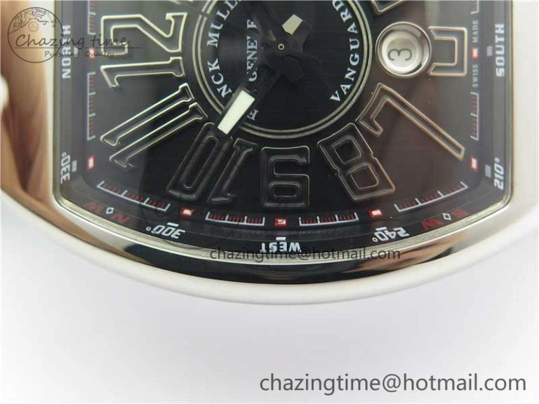 QuickDry Vanguard V45 SS ZF Best Edition Black Textured Dial on Black Rubber Strap MIYOTA 6563