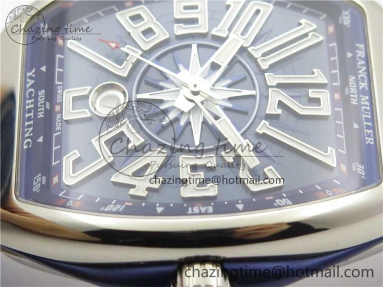 SportInspired Vanguard V45 SS ZF Best Edition Blue Textured Dial on Blue Rubber Strap MIYOTA 6564