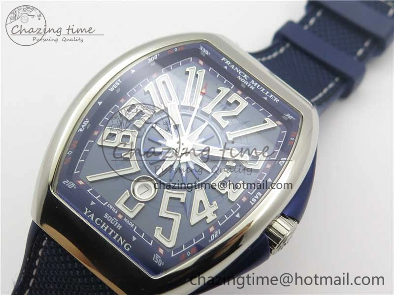 SportInspired Vanguard V45 SS ZF Best Edition Blue Textured Dial on Blue Rubber Strap MIYOTA 6564