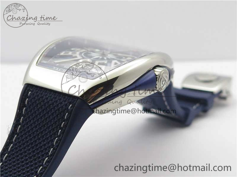 SportInspired Vanguard V45 SS ZF Best Edition Blue Textured Dial on Blue Rubber Strap MIYOTA 6564