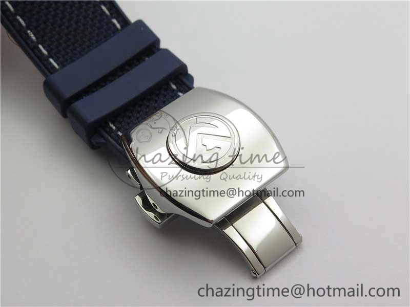 SportInspired Vanguard V45 SS ZF Best Edition Blue Textured Dial on Blue Rubber Strap MIYOTA 6564