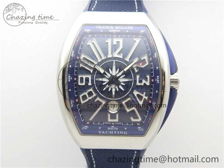 SportInspired Vanguard V45 SS ZF Best Edition Blue Textured Dial on Blue Rubber Strap MIYOTA 6564