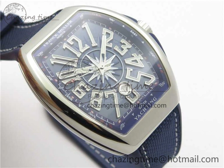SportInspired Vanguard V45 SS ZF Best Edition Blue Textured Dial on Blue Rubber Strap MIYOTA 6564